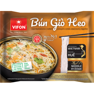 VIFON - Zupa błyskawiczna BUN GIO HEO z nudlami ryżowymi o smaku wieprzowiny łagodna 65g